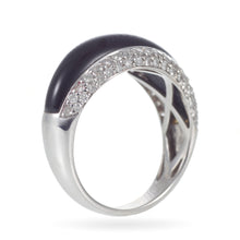 Load image into Gallery viewer, Black Onyx and Diamond Ring in 14k White Gold
