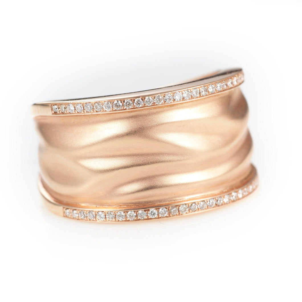 14k Rose Gold Wide Band Ring