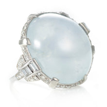 Load image into Gallery viewer, Vintage Platinum 25.0 Carats Star Sapphire and Diamond Ring
