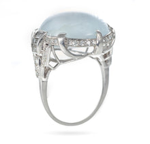 Load image into Gallery viewer, Vintage Platinum 25.0 Carats Star Sapphire and Diamond Ring
