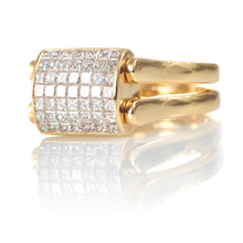 Load image into Gallery viewer, Unique Ruby and Diamond Flip Ring in 18k Yellow Gold
