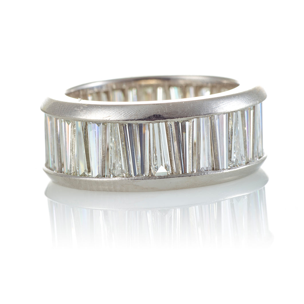 Vintage Baguette Diamond Eternity Ring in Platinum