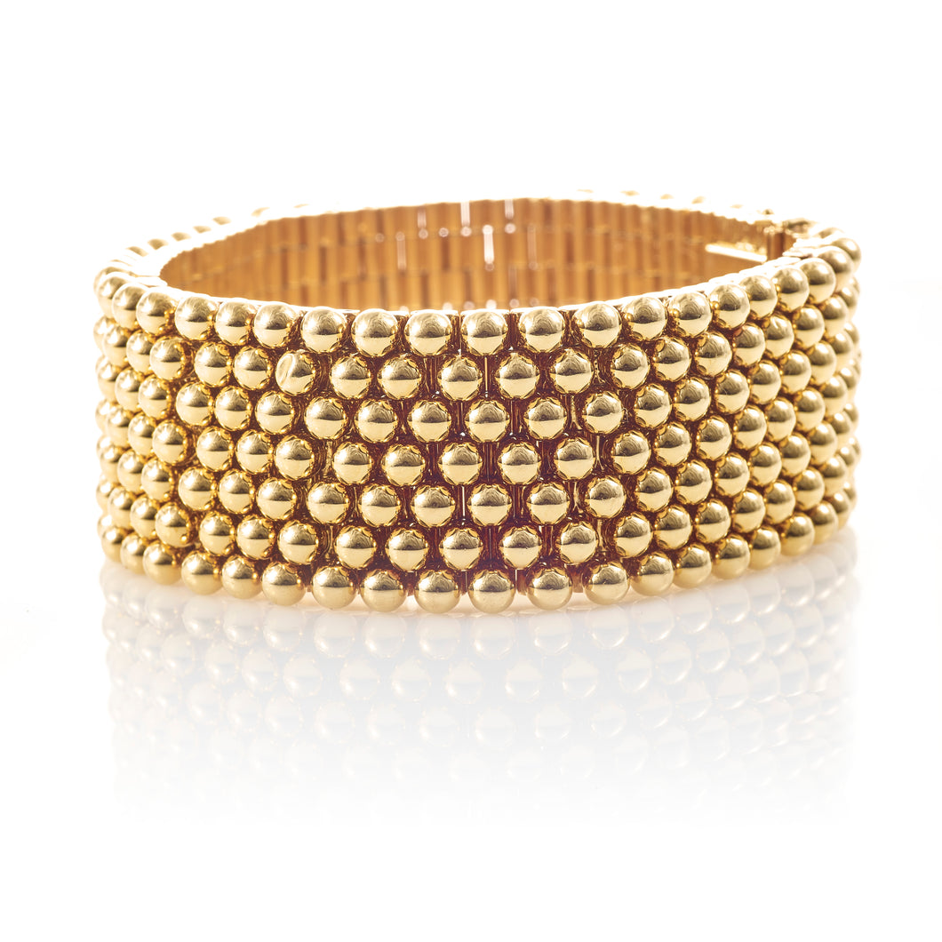 Yellow Gold Wide Bracelet