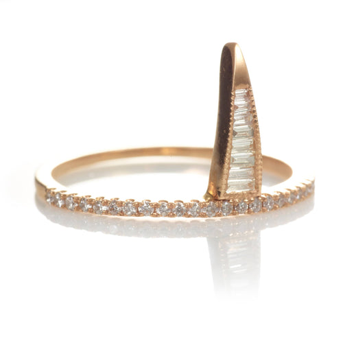 Rose Gold Fashion Diamond Midi Ring