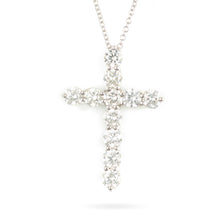 Load image into Gallery viewer, Diamond Cross Pendant Made in 14k White Gold
