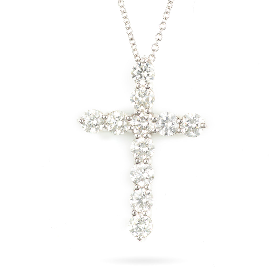 Diamond Cross Pendant Made in 14k White Gold