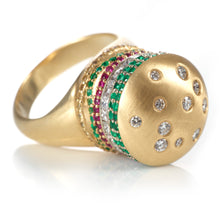 Load image into Gallery viewer, 14k Yellow Gold Men&#39;s Imitation Hamburger Ring
