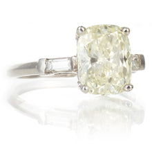 Load image into Gallery viewer, Custom-Made 3.0 Carat Cushion Cut Diamond Engagement Ring in Platinum

