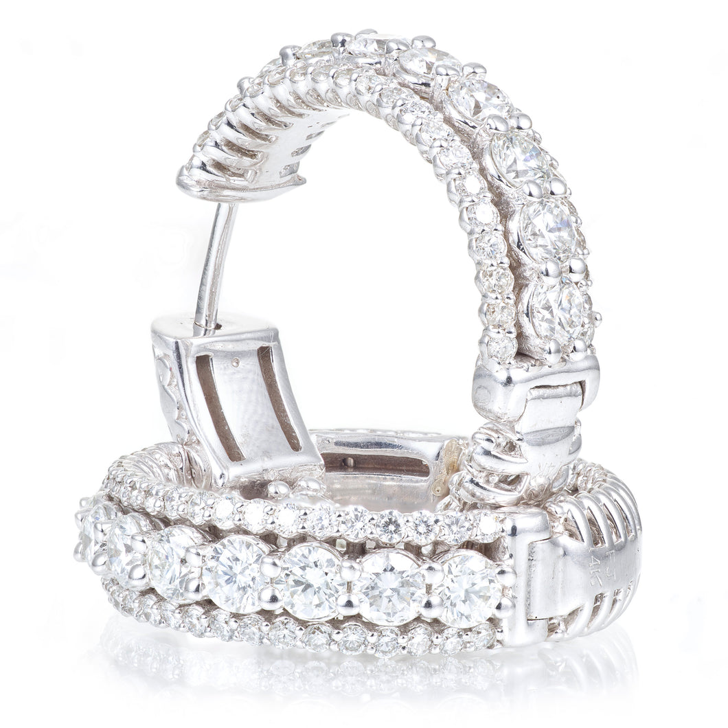 Diamond Hoop Earrings