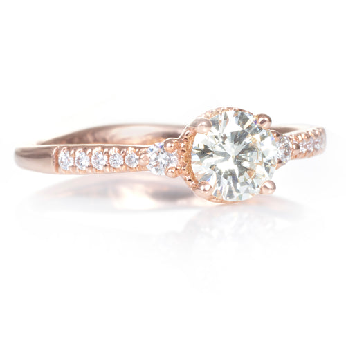 14k Rose Gold Diamond Ring