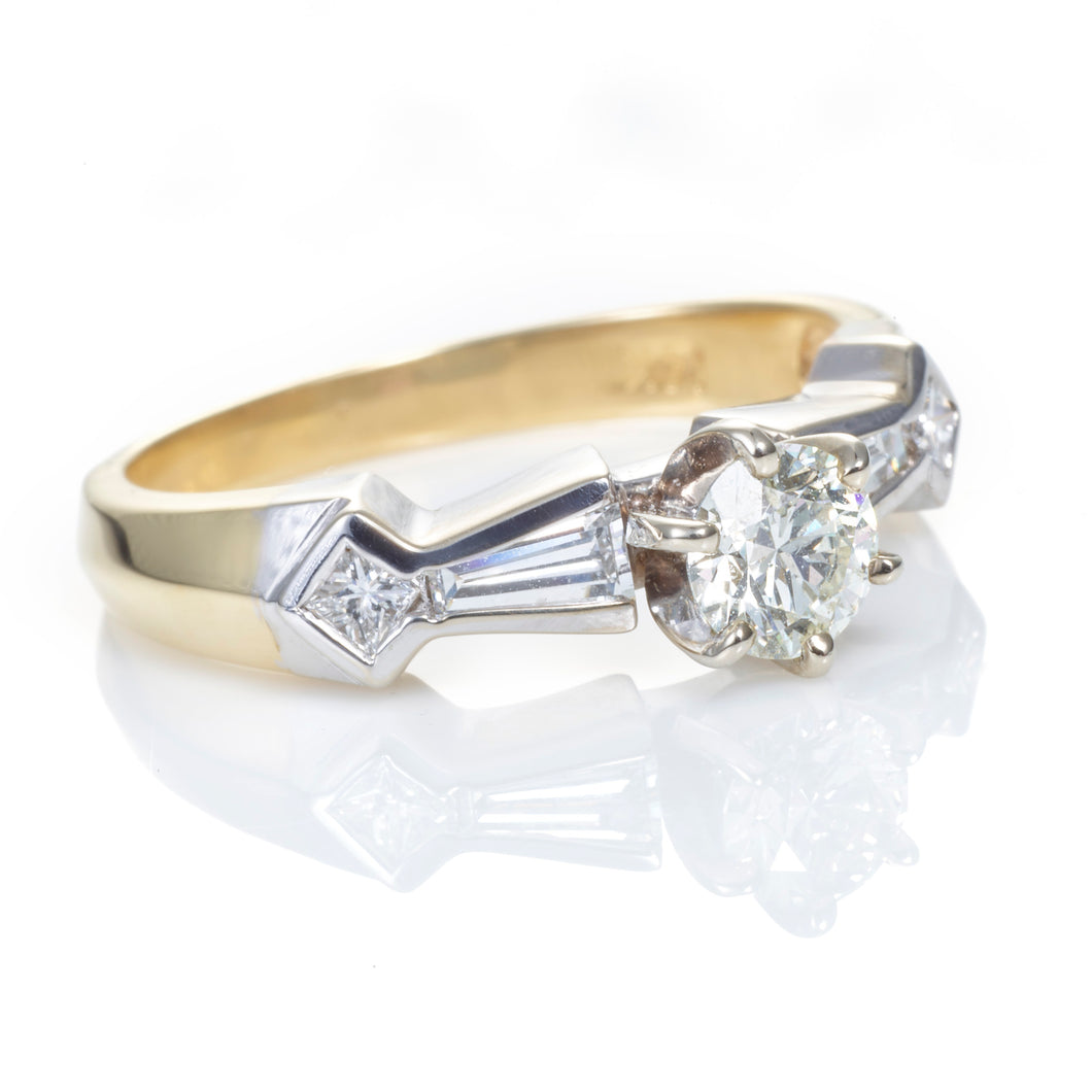 Custom-Made 14k 2-Tone Gold Diamond Ring