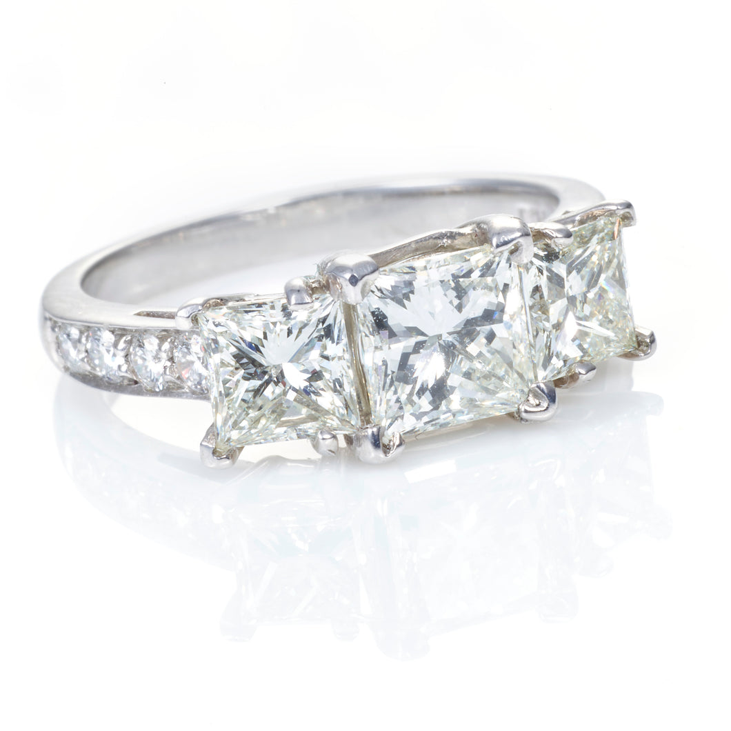 Platinum Princess Cut Diamond Ring