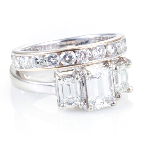 Diamond Ring Bridal Set in 14k White Gold
