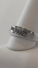 Load and play video in Gallery viewer, 14k White Gold Men&#39;s Channel Set Diamond Ring
