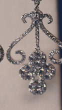 Load and play video in Gallery viewer, Custom-Made Pave Diamond Earrings Dangles in 18k White Gold
